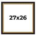 thumbnail image 1 of 27x26 Frame Gold Real Wood Picture Frame Width 2.25 Inches | Interior Frame Depth 0.5 Inches |, 1 of 8