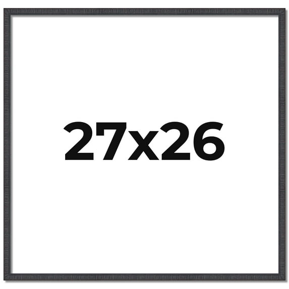 27x26 Rustic Brown Real Wood Picture Frame Width 0.75 inches | Interior Frame Depth 0.5 inches |