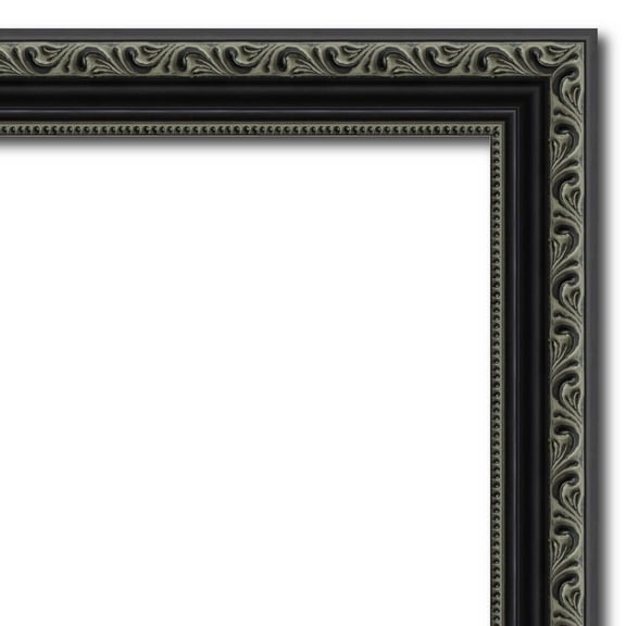 27x27 Antique Black Picture Frame - UV Acrylic, Foam Board Backing, Hanging Hardware