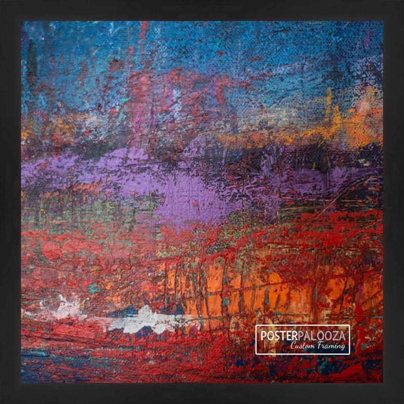 27x27 Decor Black Picture Frame - UV Acrylic, Foam Board Backing, Hanging Hardware