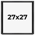 thumbnail image 1 of 27x27 Frame Black Charcoal Grey Wood Textured Picture Frame | 0.75 Inch Moulding Width | Gunmetal, 1 of 8