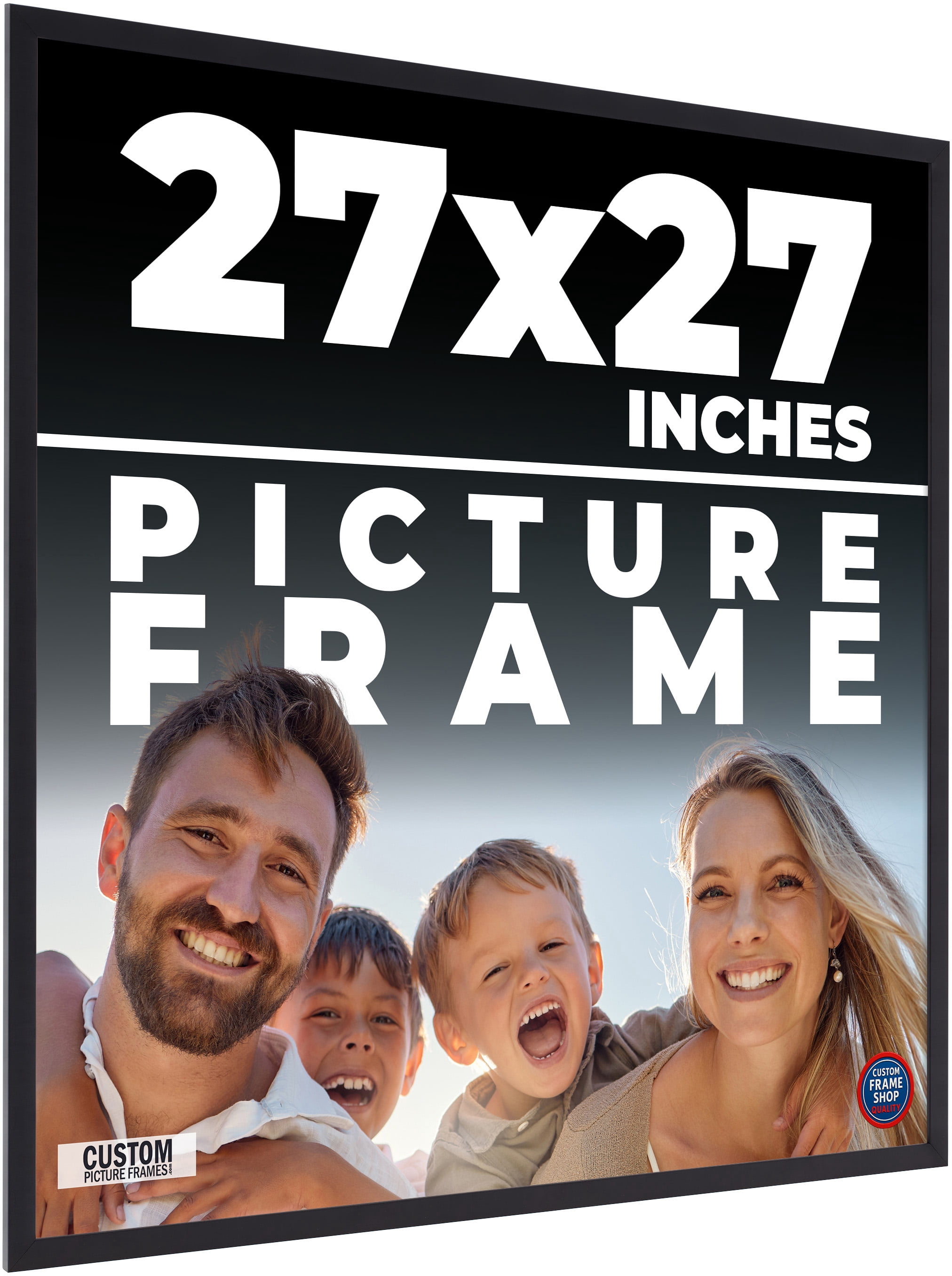 27x27 Frame Black Real Wood Picture Frame Width 0.75 inches | Interior ...