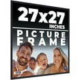 thumbnail image 1 of 27x27 Frame Black Real Wood Picture Frame Width 0.75 inches | Interior Frame Depth 0.5 inches |, 1 of 8