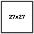 thumbnail image 1 of 27x27 Frame Black Real Wood Picture Frame Width 1.25 Inches | Interior Frame Depth 0.5 Inches |, 1 of 8
