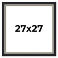 thumbnail image 1 of 27x27 Frame Black Real Wood Picture Frame Width 2.25 Inches | Interior Frame Depth 0.5 Inches |, 1 of 8