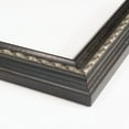 thumbnail image 1 of 27x27 Frame Black & Silver Solid Wood Picture Frame Width 1.375 Inches | Interior Frame Depth 0.5, 1 of 6