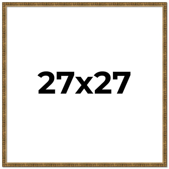 27x27 Frame Gold Kingsley Distressed Solid Wood Picture Frame Width 0.75 Inches | Interior Frame
