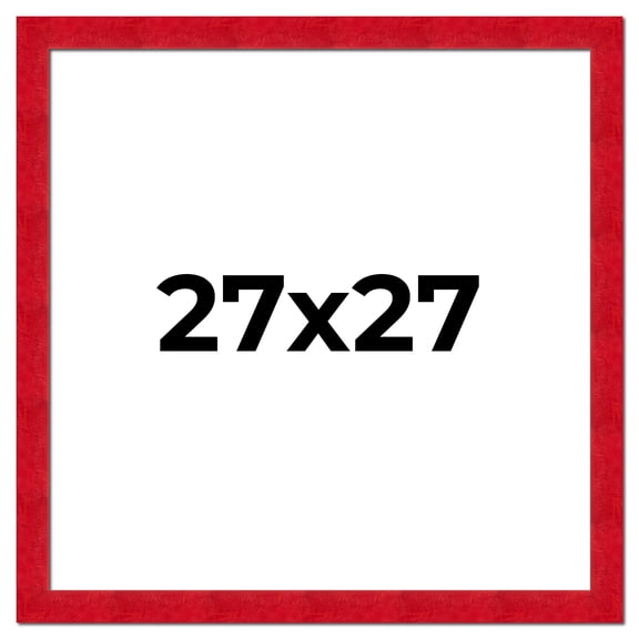 27x27 Frame Red Burl Solid Wood Picture Frame Width 1.75 Inches | Interior Frame Depth 0.5 Inches |