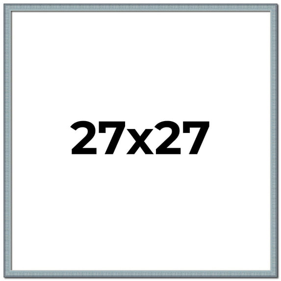 27x27 Frame Rustic Sky Blue Solid Wood Picture Frame | 0.75 Inch Moulding Width |Includes UV