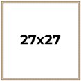 thumbnail image 1 of 27x27 Frame Silver Real Wood Picture Frame Width 0.75 Inches | Interior Frame Depth 0.5 Inches |, 1 of 8