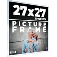 thumbnail image 1 of 27x27 Frame Silver Stainless Steel Solid Wood Picture Frame | 0.75 Inch Moulding Width | Includes, 1 of 8