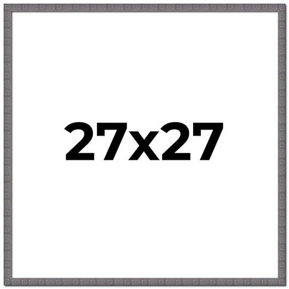 27x27 Frame Slate Blue Distressed Rustic Solid Wood Picture Frame | 0.75 Inch Moulding Width |