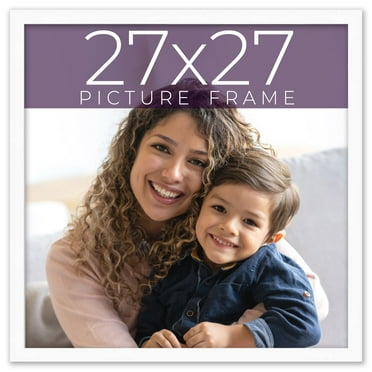 27x27 Frame White Real Wood Picture Frame Width 0.75 inches | Interior Frame Depth 0.5 inches |