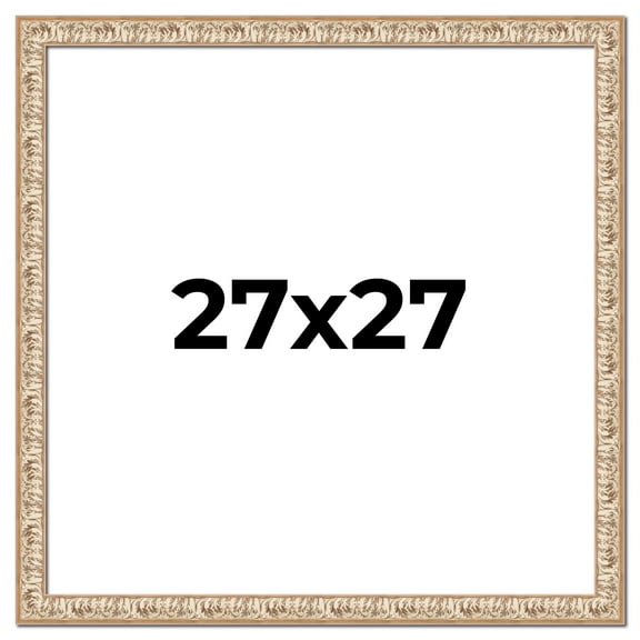 27x27 Frame White Real Wood Picture Frame Width 1.5 inches | Interior Frame Depth 0.5 inches |