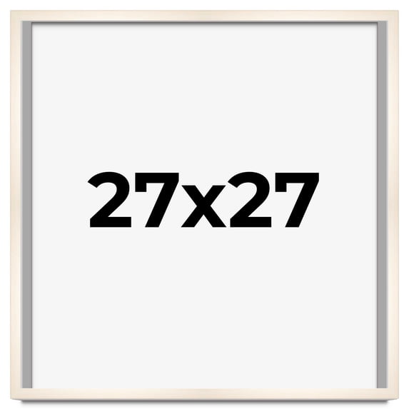 27x27 Frame White Wheat Solid Wood Picture Frame | Moulding Width 0.75 Inches | Interior Depth 0.5