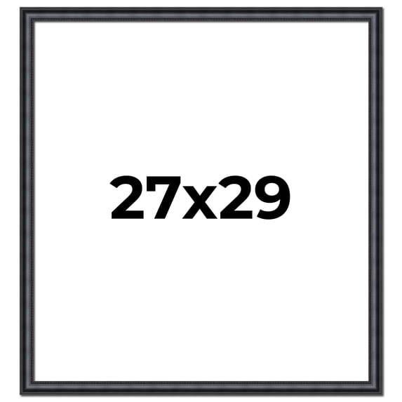 27x29 Frame Black Real Wood Picture Frame Width 1.25 inches | Interior Frame Depth 0.5 inches |