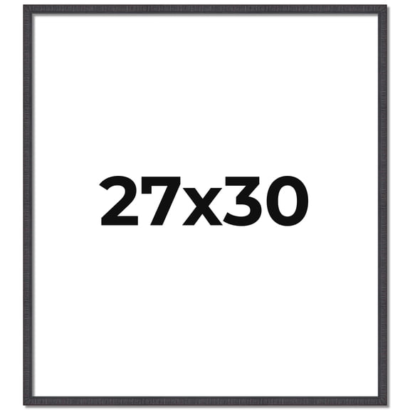 27x30 Frame Brown Solid Wood Picture Frame - Complete Modern Photo Frame Includes UV Acrylic