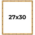 thumbnail image 1 of 27x30 Frame Gold Bamboo Solid Wood Picture Frame | 1 Inch Moulding Width | Interior Frame Depth, 1 of 8