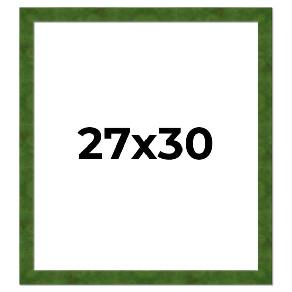 27x30 Frame Green Burl Solid Wood Picture Frame | 1.75 Inches Moulding Width | Interior Frame Depth