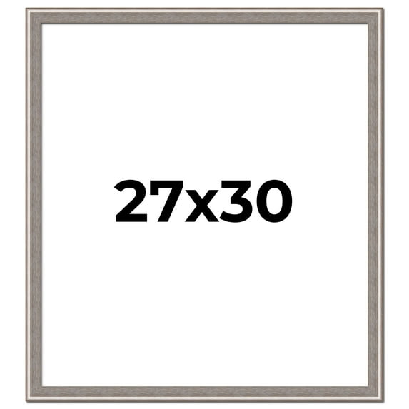 27x30 Frame Grey Real Wood Picture Frame Width 1.25 inches | Interior Frame Depth 0.5 inches | Hans