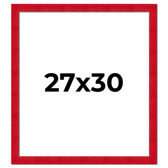 27x30 Frame Red Burl Solid Wood Picture Frame Width 1.75 Inches | Interior Frame Depth 0.5 Inches |