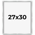 thumbnail image 1 of 27x30 Frame Silver Whitewashed Wood Grain Solid Wood Shadow Box | 0.75 Inch Moulding Width | 0.75, 1 of 8