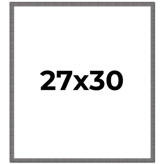 27x30 Frame Slate Blue Distressed Rustic Solid Wood Picture Frame | 0.75 Inch Moulding Width |