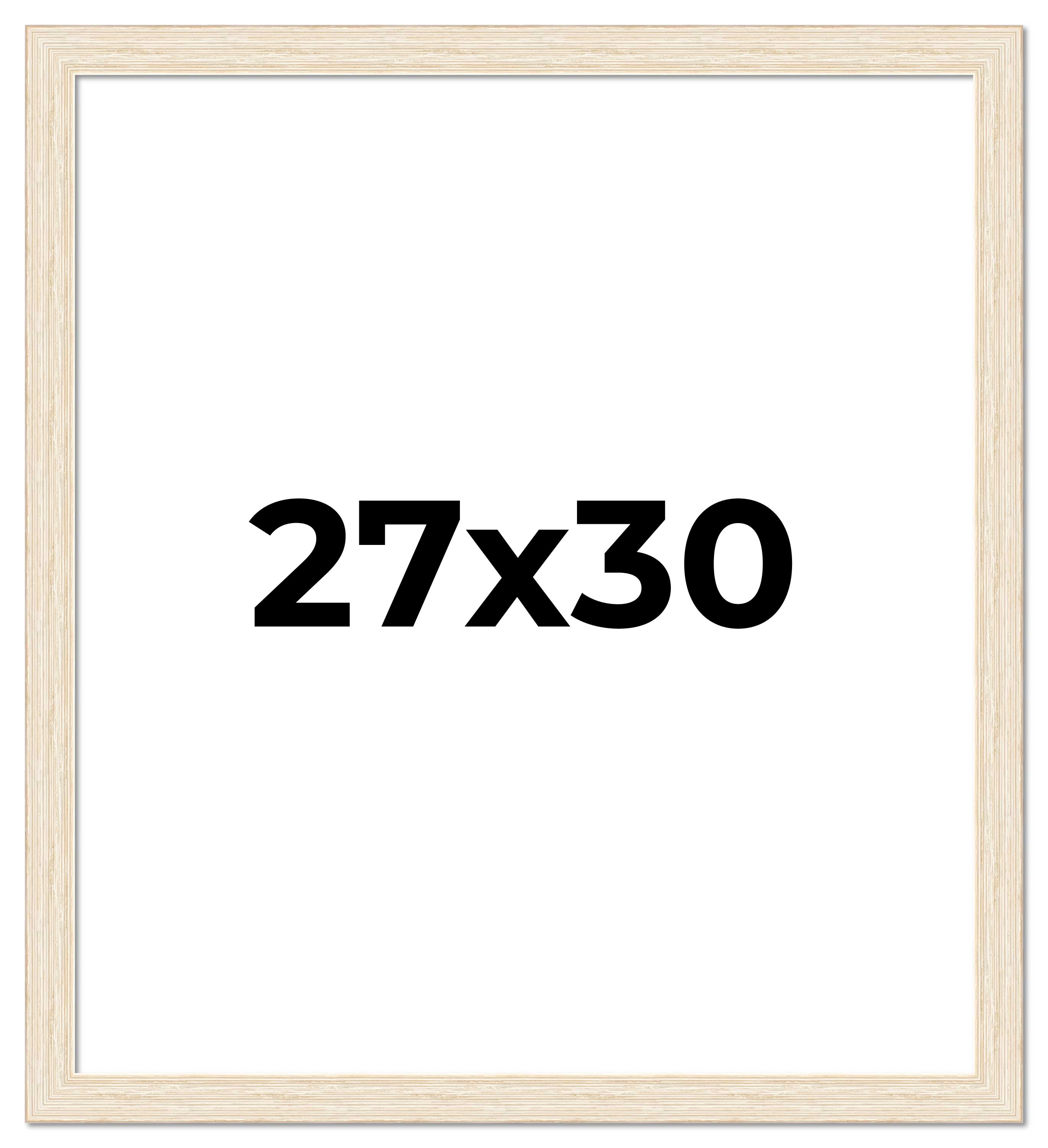 27x30 Frame White Real Wood Picture Frame Width 1.5 inches | Interior ...