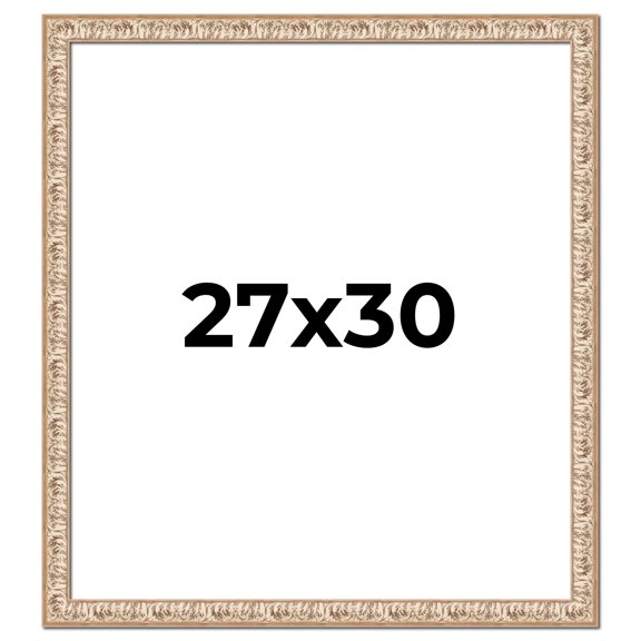 27x30 Frame White Real Wood Picture Frame Width 1.5 inches | Interior Frame Depth 0.5 inches |