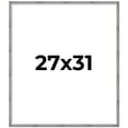thumbnail image 1 of 27x31 Frame Silver Picture Frame - Complete Modern Photo Frame Includes UV Acrylic Shatter Guard, 1 of 8