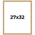 thumbnail image 1 of 27x32 Frame Beige Real Wood Picture Frame Width 1.25 inches | Interior Frame Depth 0.5 inches |, 1 of 8