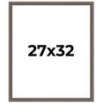 thumbnail image 1 of 27x32 Frame Silver Real Wood Picture Frame Width 1.25 Inches | Interior Frame Depth 0.5 Inches |, 1 of 8