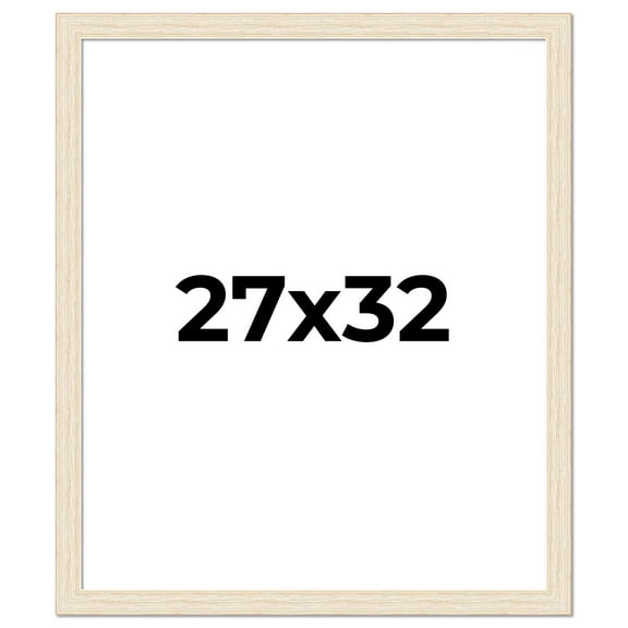 27x32 Frame White Real Wood Picture Frame Width 1.5 inches | Interior Frame Depth 0.5 inches | Barn