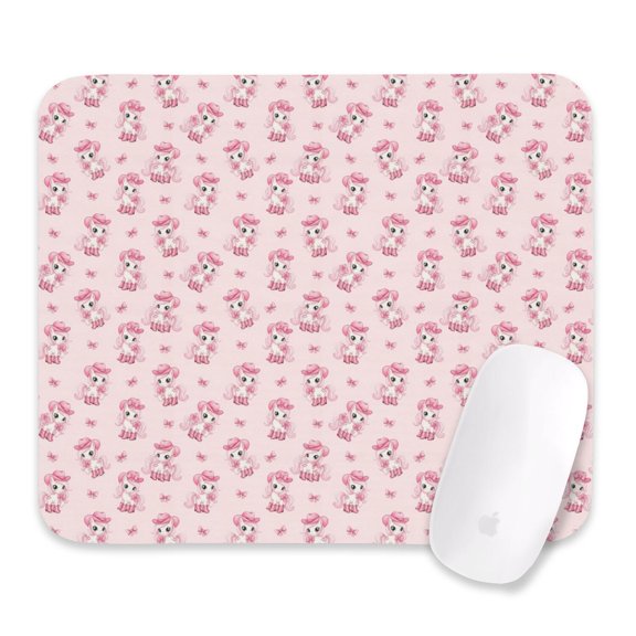 27x32cm Mouse Pad, Non-Slip Waterproof Rubber Base, Smooth Precise Desk Mat,Pony Pink Pattern