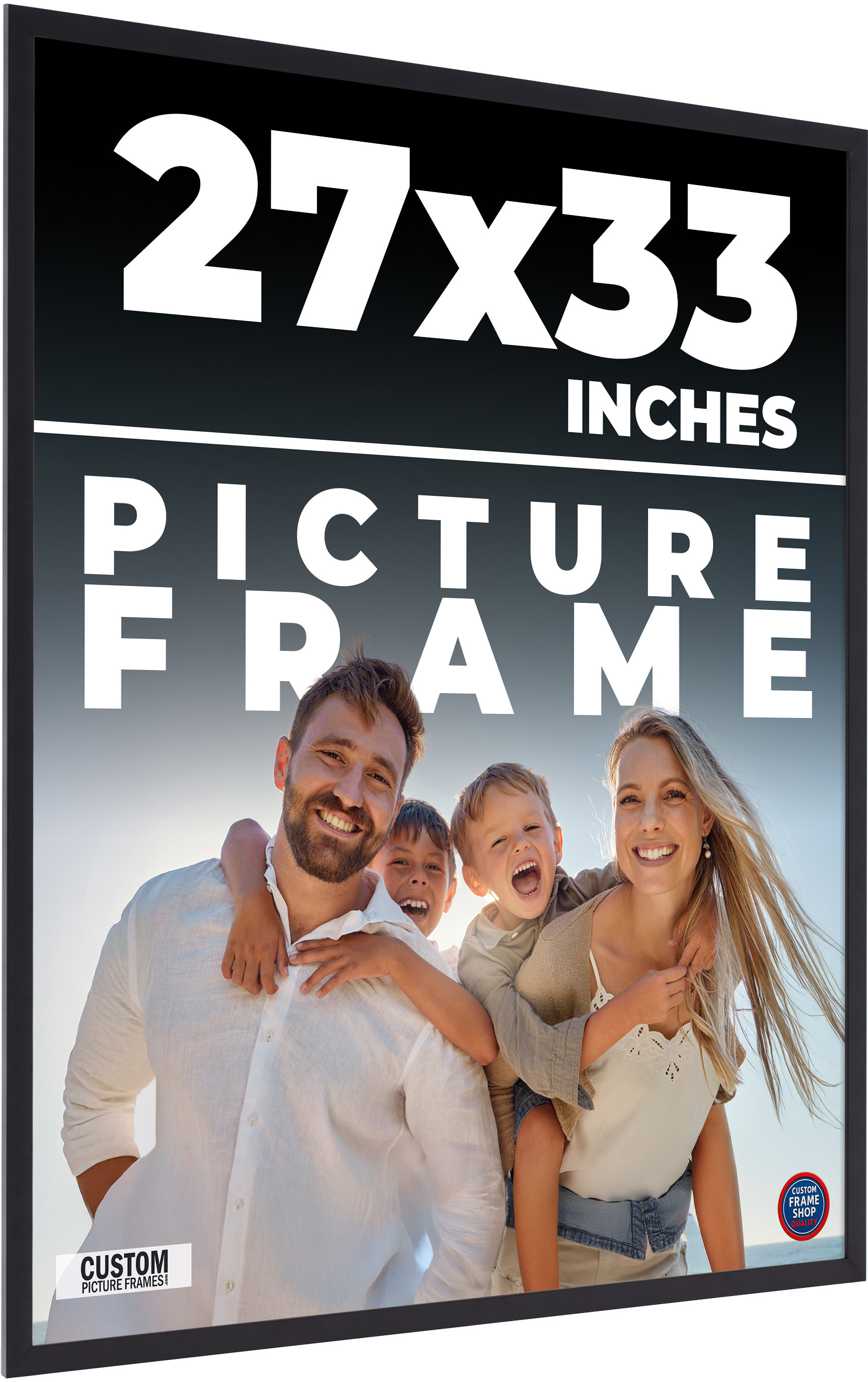 27x33 Frame Black Real Wood Picture Frame Width 0.75 inches | Interior ...