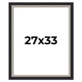 thumbnail image 1 of 27x33 Frame Black Real Wood Picture Frame Width 2.25 Inches | Interior Frame Depth 0.5 Inches |, 1 of 8