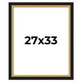 thumbnail image 1 of 27x33 Frame Gold Real Wood Picture Frame Width 2.25 Inches | Interior Frame Depth 0.5 Inches |, 1 of 8