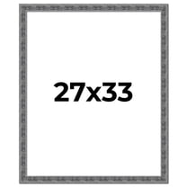 27x33 Frame Silver Black Rustic Sonoma Solid Wood Picture Frame | 1.5 Inch Moulding Width |