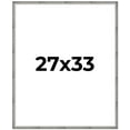 thumbnail image 1 of 27x33 Frame Silver Picture Frame - Complete Modern Photo Frame Includes UV Acrylic Shatter Guard, 1 of 8