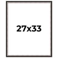 thumbnail image 1 of 27x33 Frame Silver Real Wood Picture Frame Width 1.25 Inches | Interior Frame Depth 0.75 Inches |, 1 of 8