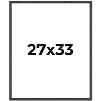 27x33 Rustic Brown Real Wood Picture Frame Width 0.75 inches | Interior Frame Depth 0.5 inches |