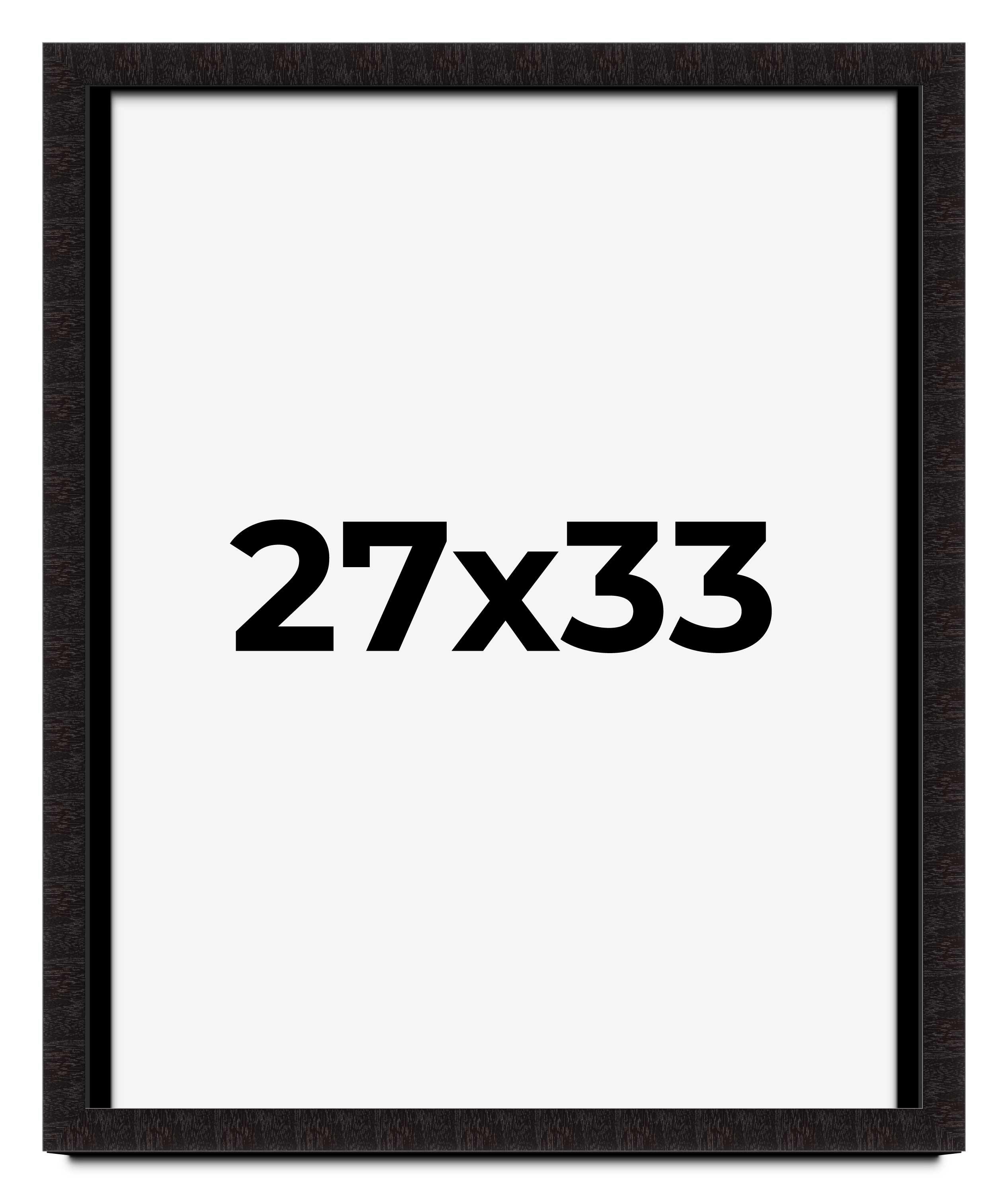 27x33 Shadow Box Black Solid Wood Display Picture Frame | 1 Inch Rabbet ...