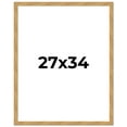 thumbnail image 1 of 27x34 Frame Beige Real Wood Picture Frame Width 1.25 inches | Interior Frame Depth 0.5 inches |, 1 of 8