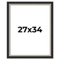 27x34 Frame Black Real Wood Picture Frame Width 2.25 Inches | Interior Frame Depth 0.5 Inches |