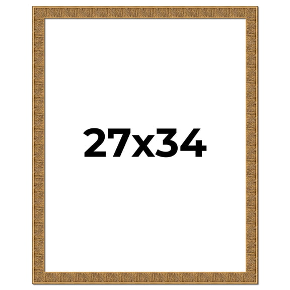 27x34 Frame Black and Gold Distressed Solid Wood Sonoma Picture Frame | 1.625 Inch Moulding Width |