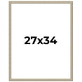 thumbnail image 1 of 27x34 Frame Grey Solid Wood Picture Frame Width 1 Inches | Interior Frame Depth 0.5 Inches |, 1 of 8