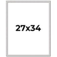 thumbnail image 1 of 27x34 Frame Silver Inner Slope Bevel Picture Frame | 1 Inch Moulding Width | 0.75 Inch Rabbet Depth, 1 of 8