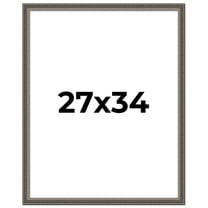 27x34 Frame Silver Real Wood Picture Frame Width 1.25 Inches | Interior Frame Depth 0.5 Inches |