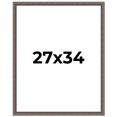 thumbnail image 1 of 27x34 Frame Silver Real Wood Picture Frame Width 1.25 Inches | Interior Frame Depth 0.5 Inches |, 1 of 8