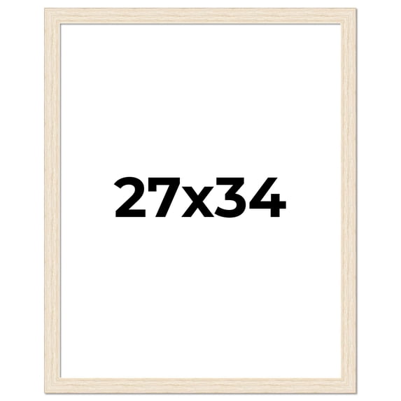 27x34 Frame White Real Wood Picture Frame Width 1.5 inches | Interior Frame Depth 0.5 inches | Barn